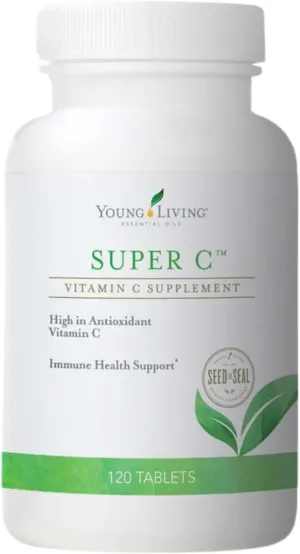 Young Living Super C Tablets - 120 ct, Essential Oils - Vitamin C - Supports Respiratory - Antioxidant Boost- Immune Function - Defense System - Minerals