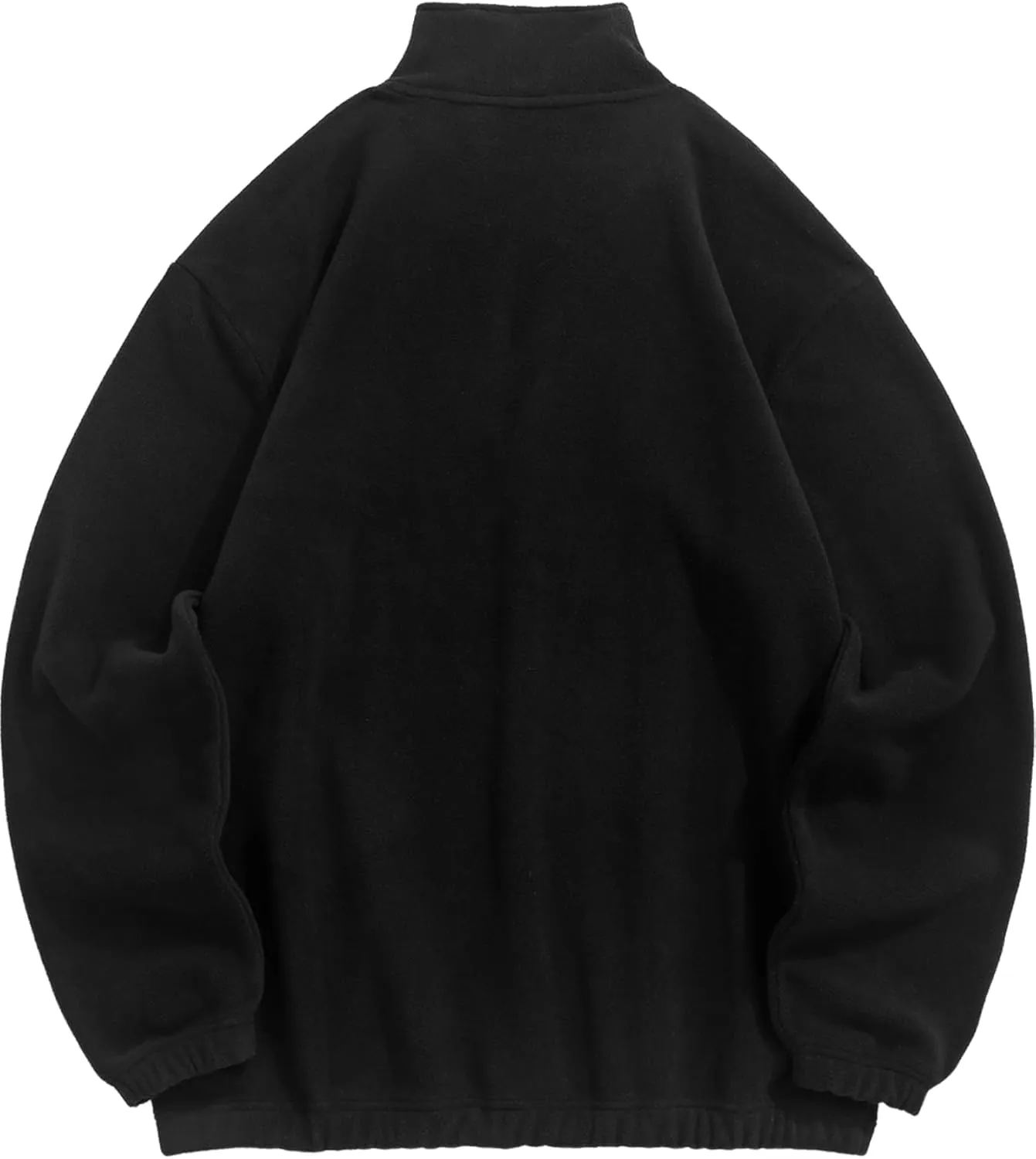 ZAFUL Men's Letters Embroidered Raglan Sleeve Quarter Zip Fleece Vintage Pullover Sweatshirt