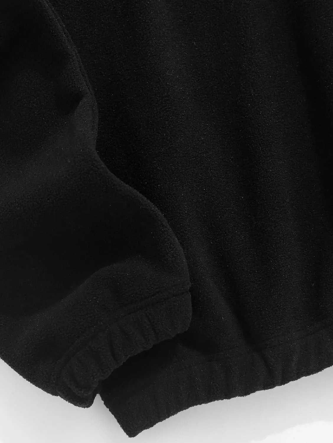 ZAFUL Men's Letters Embroidered Raglan Sleeve Quarter Zip Fleece Vintage Pullover Sweatshirt