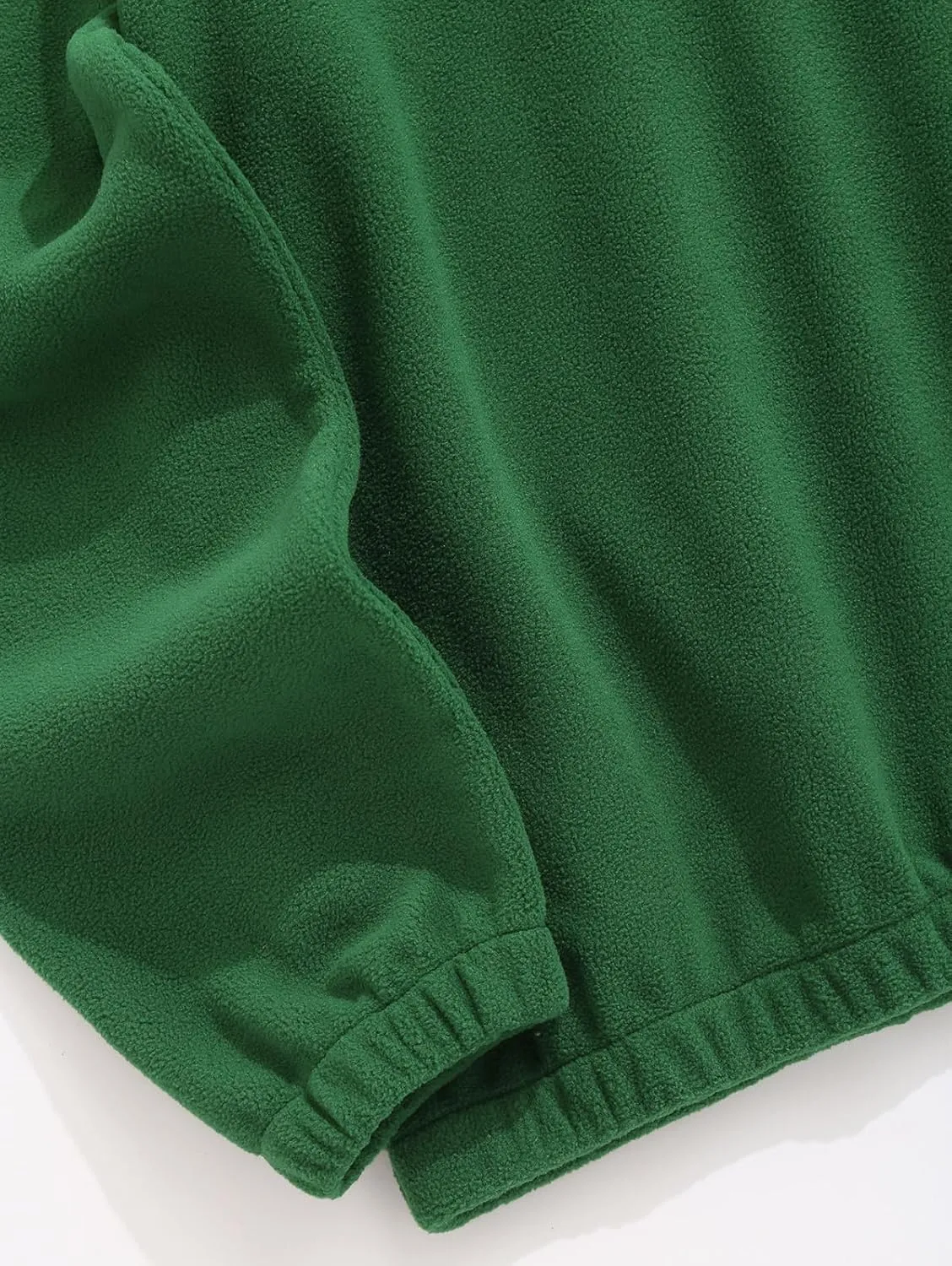 ZAFUL Men's Letters Embroidered Raglan Sleeve Quarter Zip Fleece Vintage Pullover Sweatshirt