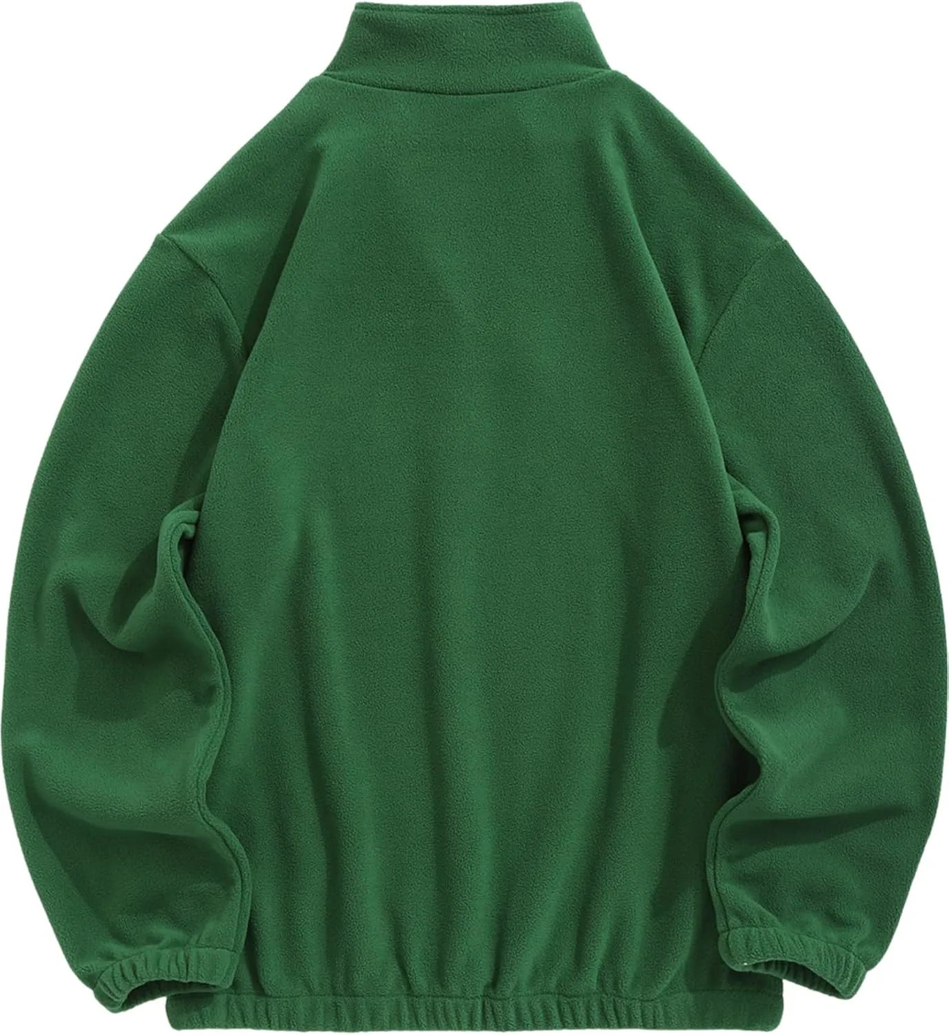 ZAFUL Men's Letters Embroidered Raglan Sleeve Quarter Zip Fleece Vintage Pullover Sweatshirt