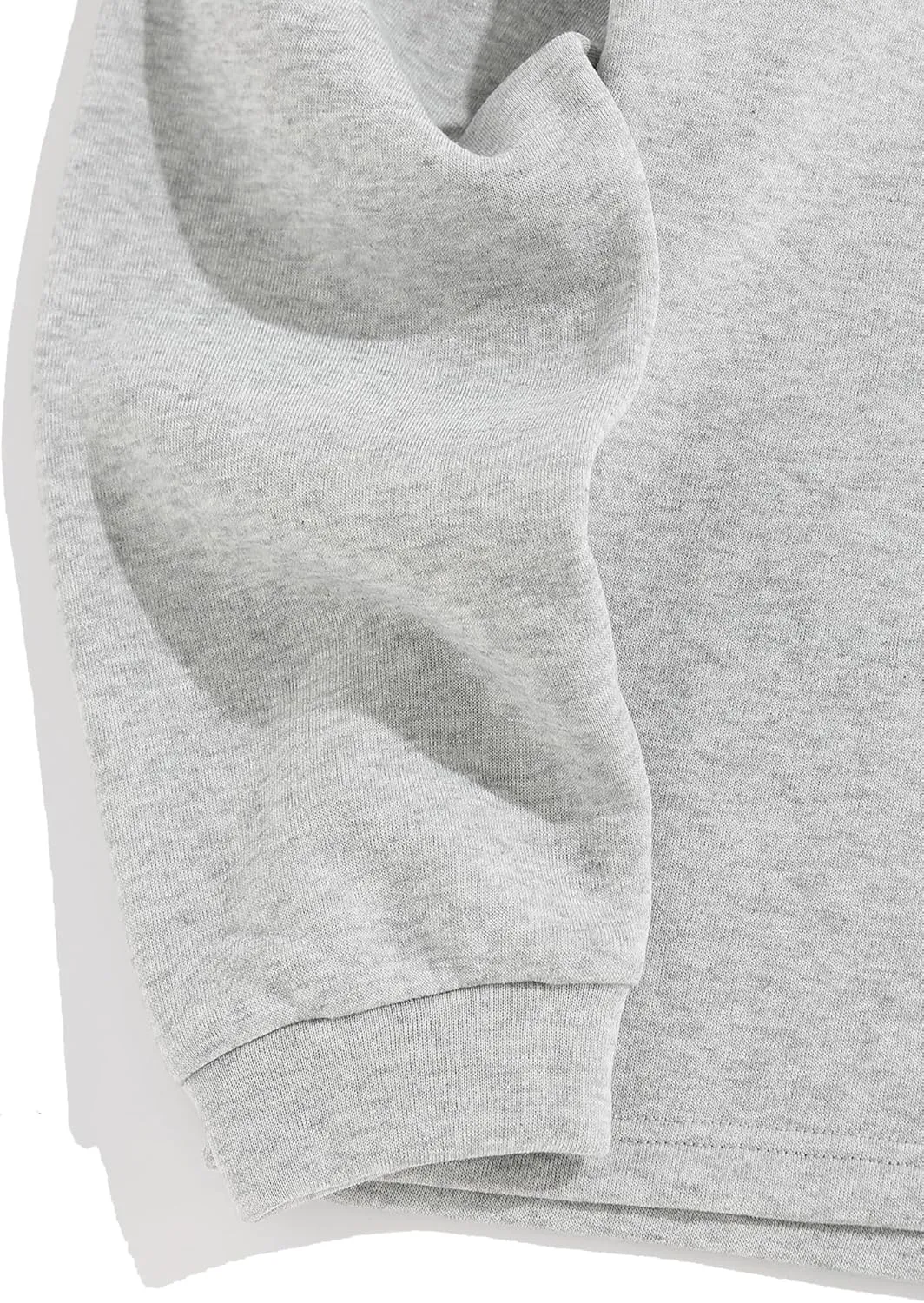 ZAFUL Men's Letters Embroidered Raglan Sleeve Quarter Zip Fleece Vintage Pullover Sweatshirt