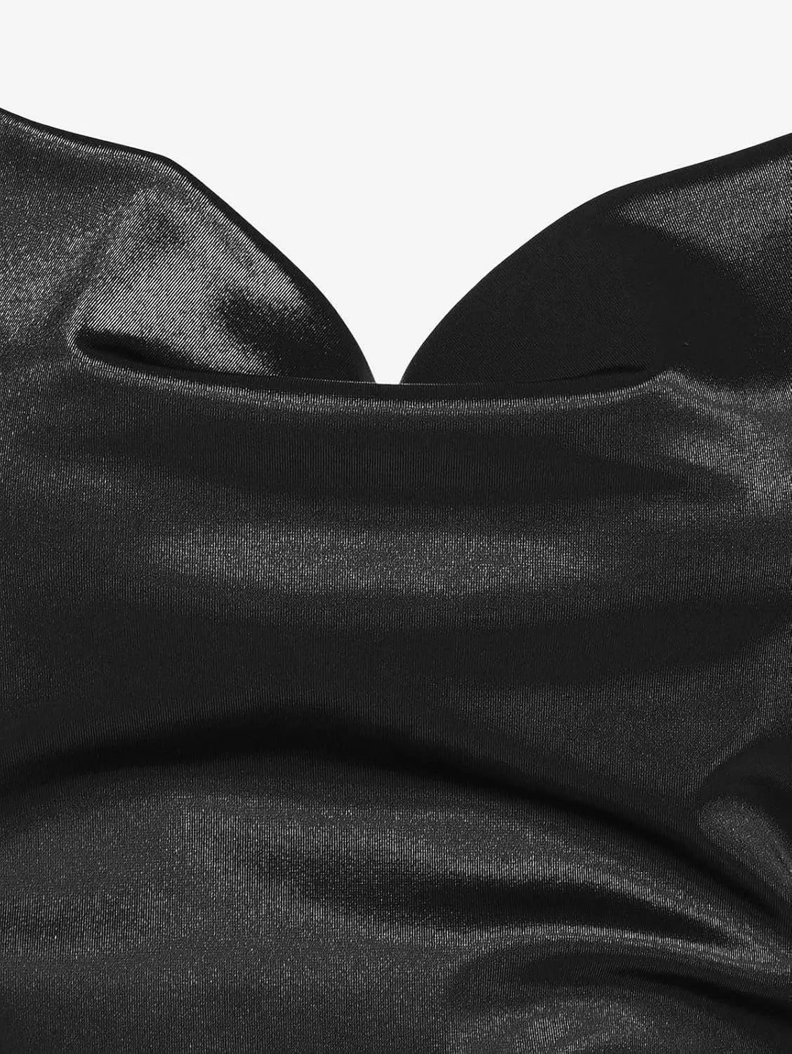 ZAFUL Women's Satin Sleeveless Spaghetti Strap Mini Dress Sexy Slip Cowl Neck Silky Cocktail Party Dresses