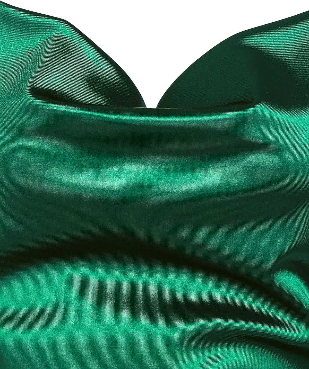 ZAFUL Women's Satin Sleeveless Spaghetti Strap Mini Dress Sexy Slip Cowl Neck Silky Cocktail Party Dresses