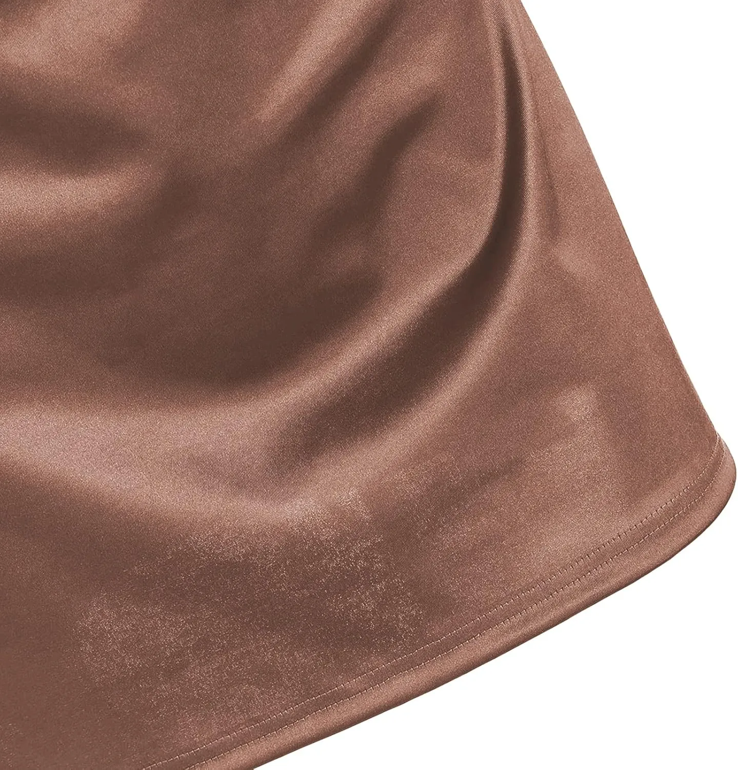 ZAFUL Women's Satin Sleeveless Spaghetti Strap Mini Dress Sexy Slip Cowl Neck Silky Cocktail Party Dresses
